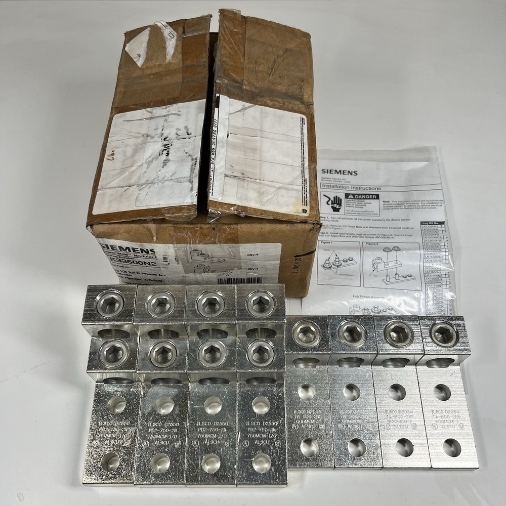 Siemens Power Mod Lug Kit for 3 Phase Main Modules Wire Range: 1/0-500 kcmil NEW
