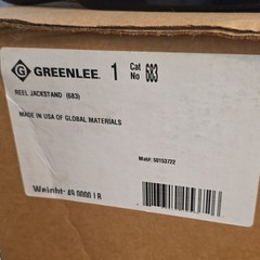 Set Of 1 New Greenlee 683 Jack Stand. New In Box.