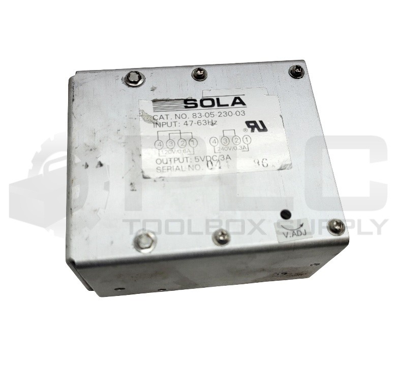 SOLA 83-05-230-03 POWER SUPPLY 120-240V 0.6-0.3A