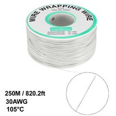 Wrapping Wire Tin Plated Copper Wire P/N DM-30-1000 30 AWG 250M Length White