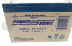 NEW POWER SONIC PS-6100 F1 SEALED RECHARGEABLE BATTERY 6V 12.0A