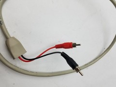 VCR BK CH1/L RD: CH2/R, 2 Sided Black and Red Battery Pin Cable