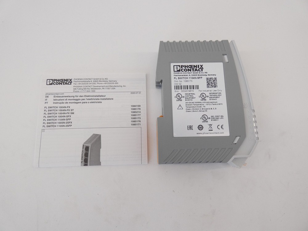 Phoenix Contact 1085173 Ethernet FL Switch 1104N-SFP 24V DC/AC 50/60Hz – NEW …