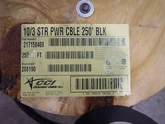 COLEMAN 10/3 WIRE STOOW POWER CABLE 250 FT PVC JACKET NEW