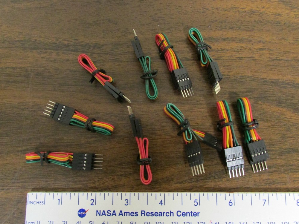 10 Pc 6-inch 5-Position Fem-Fem Ribbon Cable W/Male Headers +5V RX TX GND RES