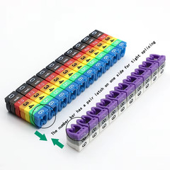 150/100Pcs Cable Markers Colourful C-Type Marker Number Tag Label for 2-3Mm Wire
