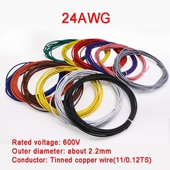 22AWG PVC Electronic Cable Tinned Copper Stranded Wiring 600V High TEMP 105℃