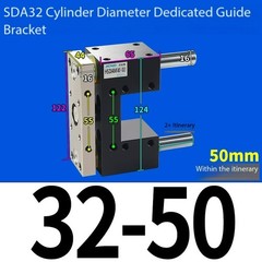 Cylinder Guide Bracket 32/40/50 for Fixing The Rack Extension Rod Accessory