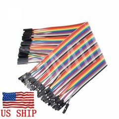 40pcs 20cm 2.54mm Female to Female Dupont Wire Jumper Cable Arduino Breadboad