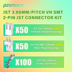JST VH 3.96mm Pitch 2 Pin Female Housing Male Adapter Connector Plug Socket 24