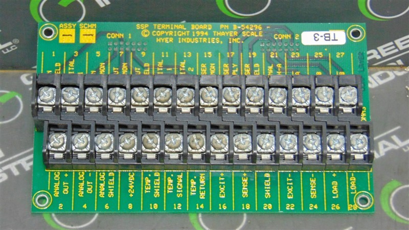 USED Hyer Industries B-54296 Thayer Scale SSP Terminal Board