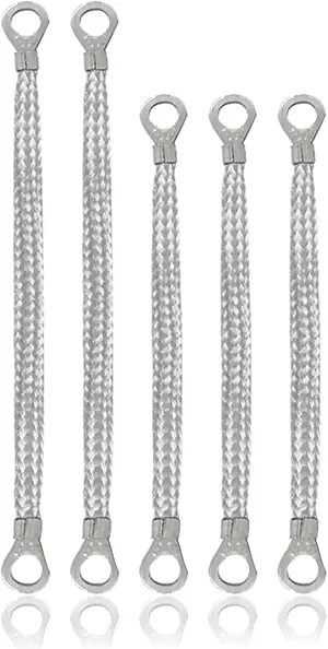 Universal Automotive Ground Straps, 5PCS Tinned Copper Braided Ground Wires Incl