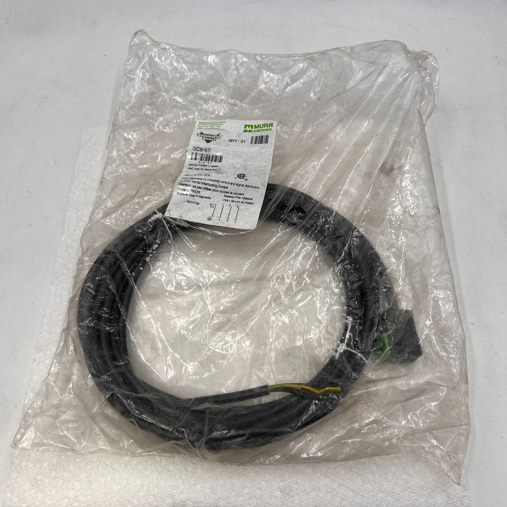 Murr Elektronik SC8-5T Transmitter Cable, 8mm DIN 43650 Form C, 5m