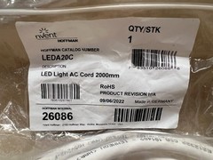 Nvent Hoffman LEDA20C LED Light AC Cord, 2000mm