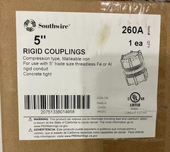 *NEW* Southwire 260A 5″ rigid threadless compression coupling Qty1