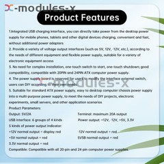ATX Power Supply Breakout Board USB Charging Desktop Chassis Power Adapter Board