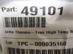 TPC 49101 3/4 inch Thermo-Trex Silicone Fiberglass Sleeve High Temp 500F, per ft