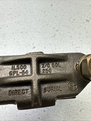 Ilsco GPL-34, 2″ IPS, 2/0 to 250 KCMIL, Bronze/Copper, U-Bolt Ground Clamp , 1pc