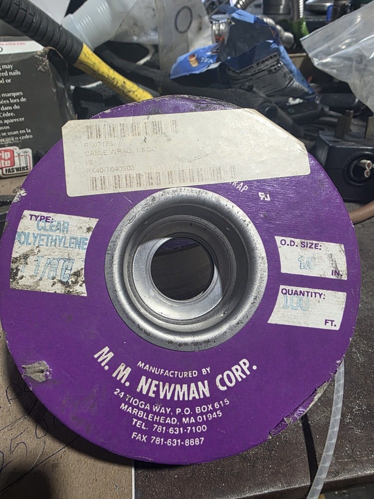 3 Rolls Clear Polyethylene Spiral Wrap 1/8″ MM Newman