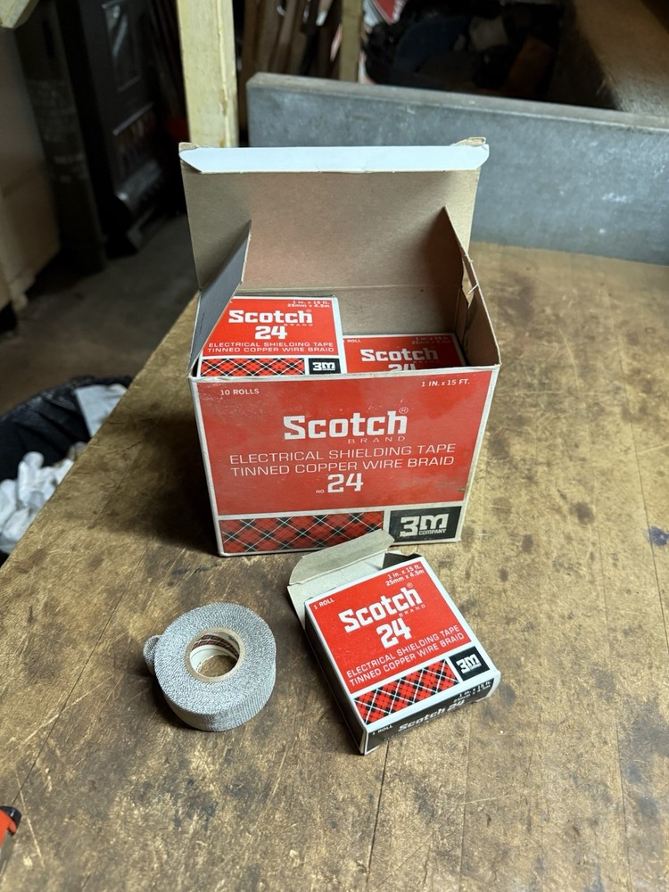 New 3M Scotch Electrical Shielding Tape Tinned Copper Wire Braid 10 Rolls No 24