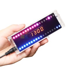 DIY Digital Clock Kit Voice Control Music Spectrum Display LED DIY Soldering Kit