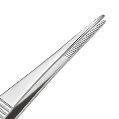 7-Inch Stainless Steel Straight Pointed Tweezers with Serrated Tip