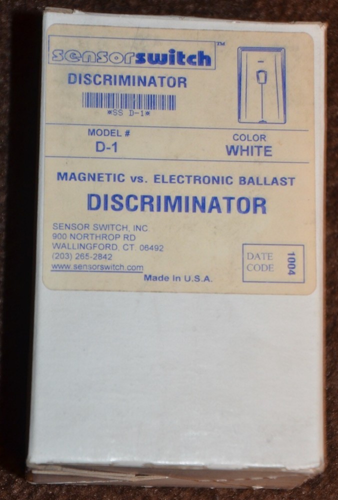 Acuity Sensor Switch SensorSwitch D-1 BD-1 D1 BD1 Ballast Discriminator magnetic