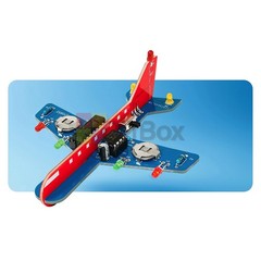 LED Flowing Light Aircraft Model Kit DIY Electronic Kit Circuit Toy Soldering