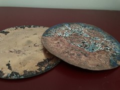 One Pair (2) of Copper Discs Circles – 1mm Thick – 6″ Diameter – 6oz Each –
