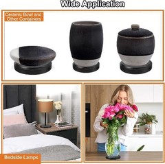 6.75 Inch x 1.2 Inch Round Solid Wooden Lamp Base Size: 6.75 x 1.2