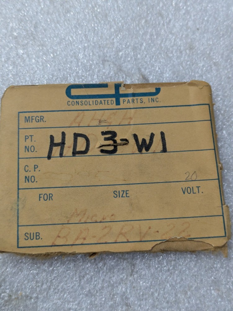 HD3 W1 20A 480VAC 10A 125 VAC