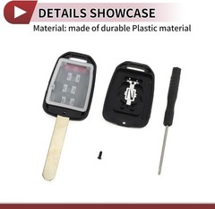 Replacement Key Fob Shell Case MLBHLIK6-1T for 2014-2016 Honda CR-V & 2015-2020