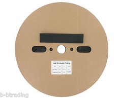 100 Ft 3/4″ ID (19.1mm) Black Polyolefin 2:1 Heat Shrink Halogen-Free RoHS UL