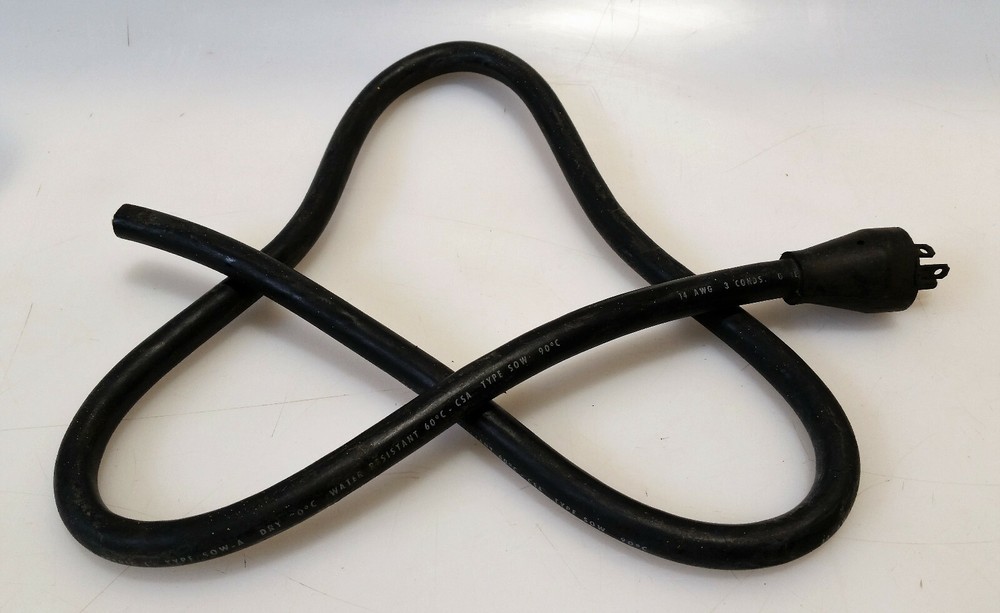 GE 14-AWG 3 Conds. L Type Sow-A Replacement Heavy Duty Electrical Power Cord 46″