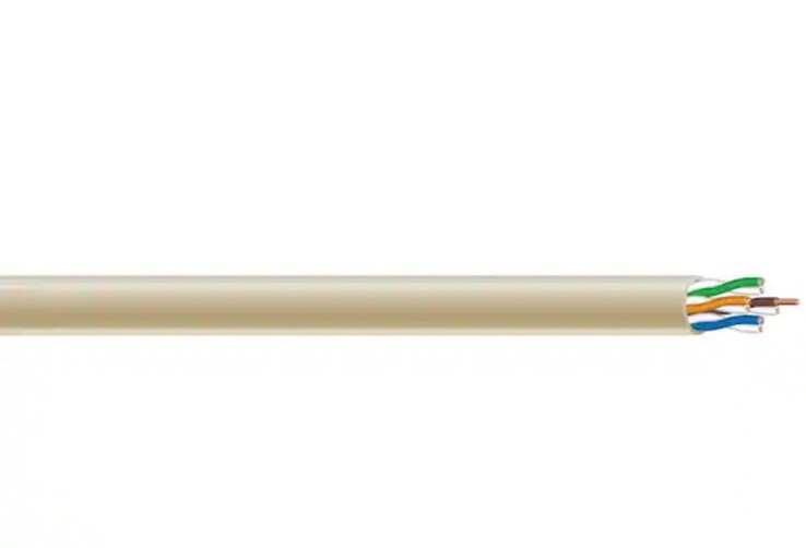Southwire 300 ft. Tan 24/4 Solid CU CAT5e CMR-CMX Indoor/Outdoor Data Cable