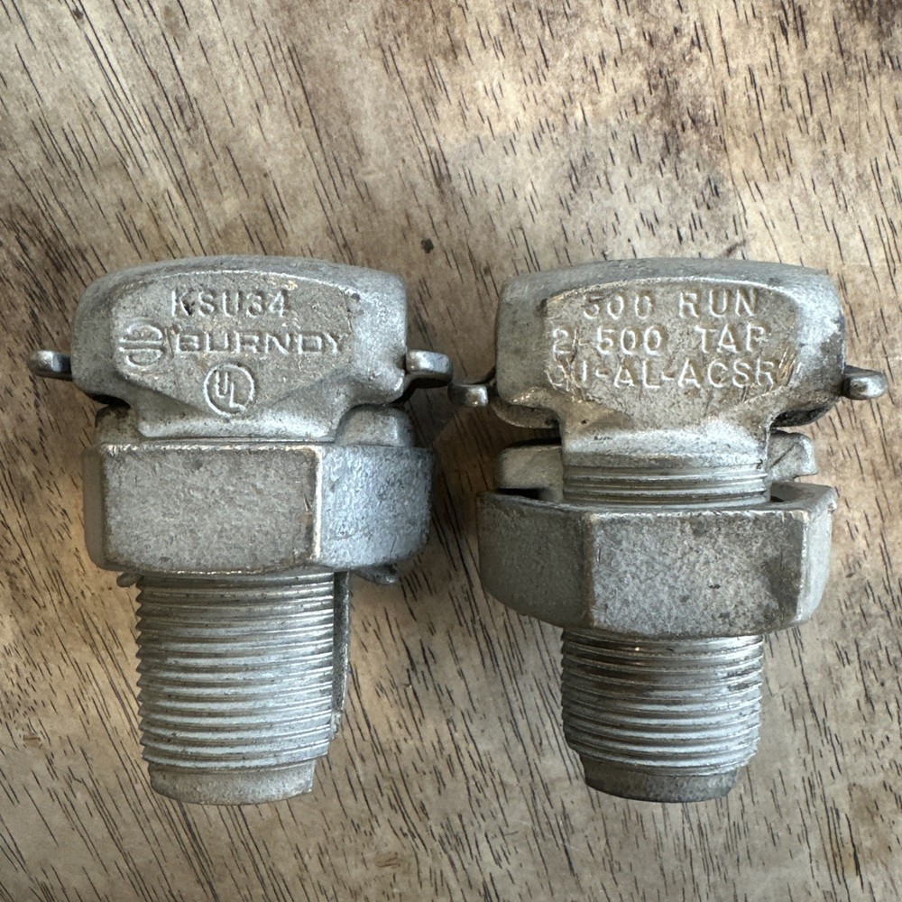 2 BURNDY KS34 500 Run 2-500 Tap Cu-al-acsr