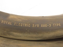 Royal Electric 2/0 AWG-3 4 Conductor 90 DEG C 2000V Rubber Cord 69FT 2/0/4