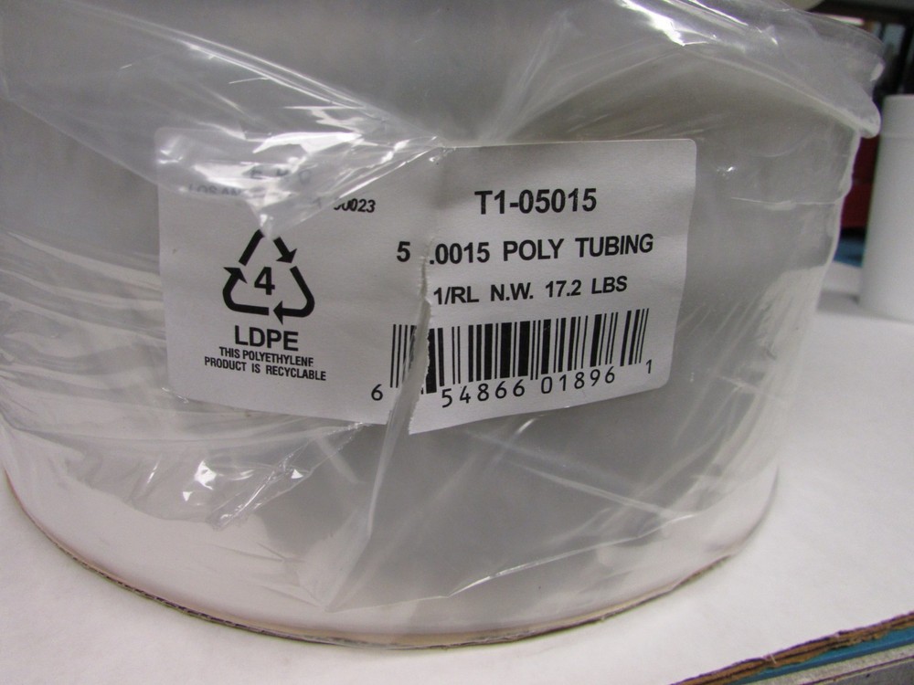 T1-05015 POLY TUBING POLYETHYLENE NEW FULL ROLE NOS