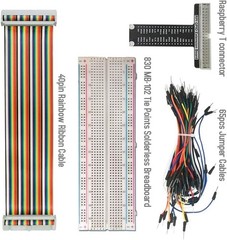 LK Cokoino Raspberry Pi GPIO Breakout Kit T-Type Board Breadboard Jumper Cables
