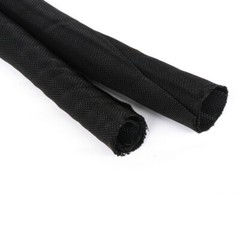 Φ5-60mm Braided Sleeving Tube Cable Wire Sheath Black / Orange Flame Retardant