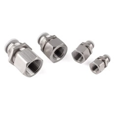 Bulkhead Connectors Female Thread Pneumatic Push In Fittings Air Water Hose Tube