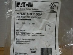 Eaton MR3E4BC100A, 5000109, 3-Pole Receptacle 1/2″ NPT
