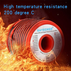 18 Gauge Flexible 2 Conductor Parallel Silicone Wire Spool Red Black High Resist