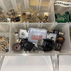 Lot of Vintage Electronics Various Brands Styles Resistors Transistors Etc