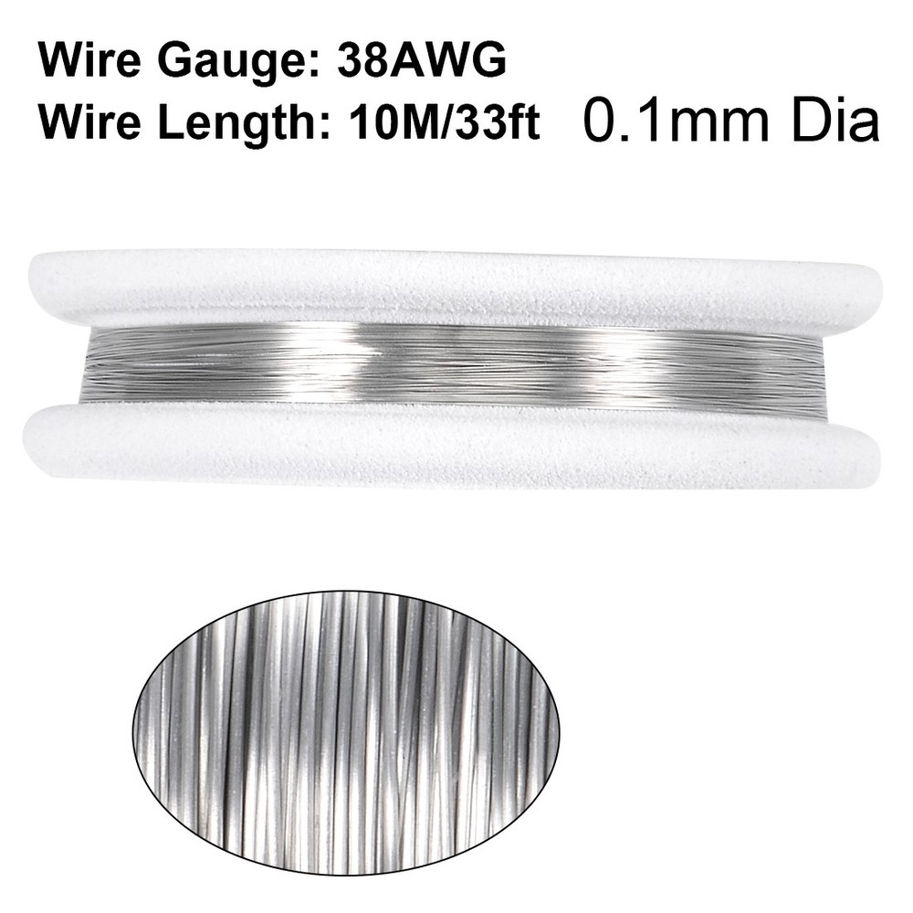 0.1mm 38AWG Heating Resistor Wire Nichrome Wires for Heating Elements 33Ft