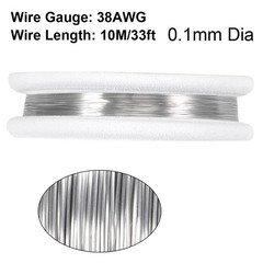 0.1mm 38AWG Heating Resistor Wire Nichrome Wires for Heating Elements 33Ft