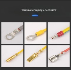 Pneumatic Cable Tubular Connector Four Side Terminal Crimping Machine