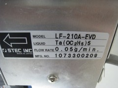Horiba Stec LF-210A-EVD Liquid MFC, Ta(OC2H5)5, 0.05 g/min, Extra connector