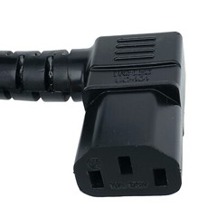 15ft AC 5-15 to C13 Hospital Grade Power Cord Cable – 3 Prong Right Angle 18AWG
