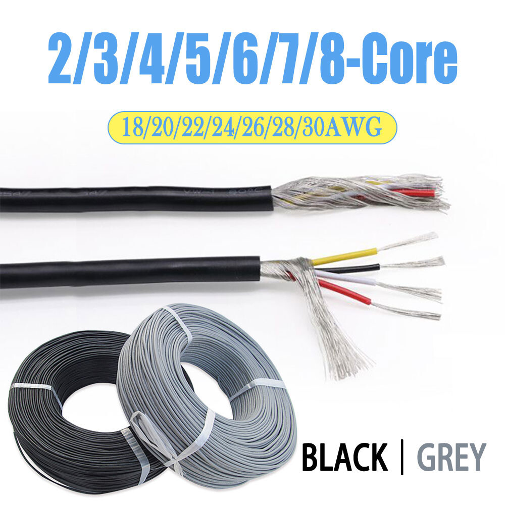 UL2547 Multi Core Shielded Wire Signal Cable 18AWG-28AWG 2/3/4/5/6/7/8 Core